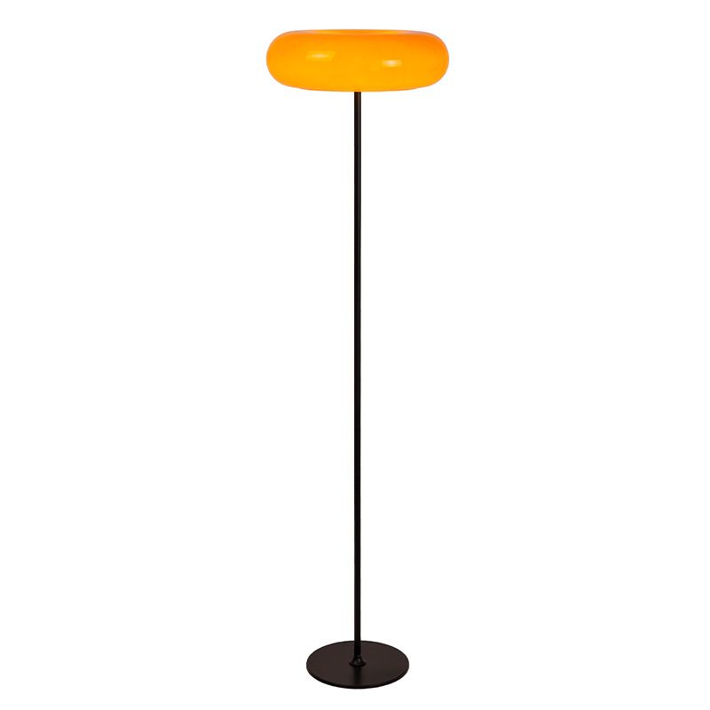 Orange floor lamp retro, Sentino, with switch