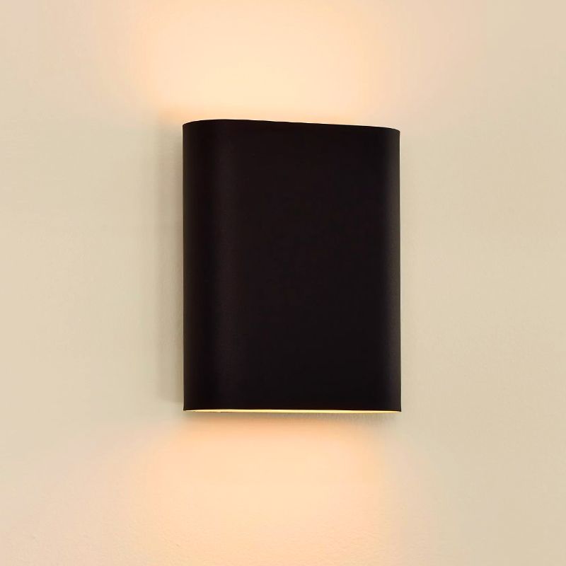 Black up down wall light modern, Ovalis