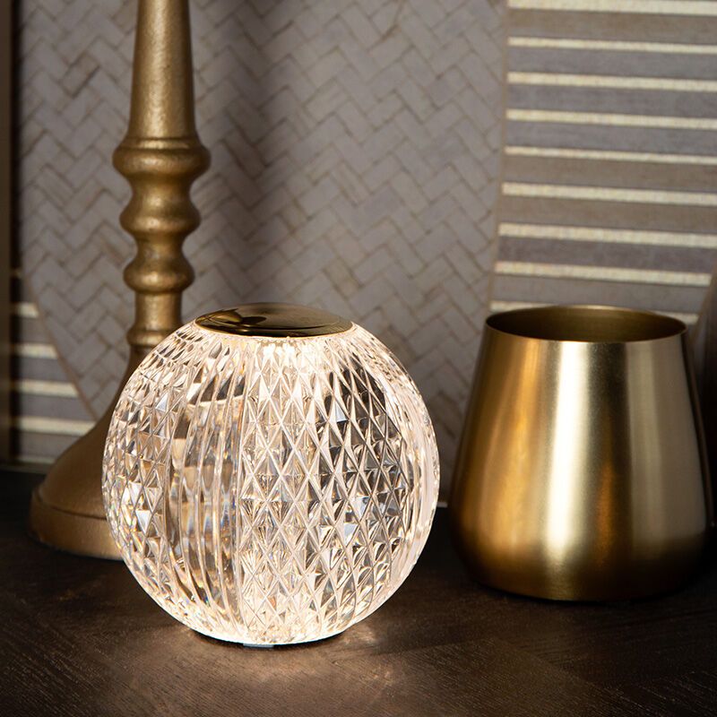 Transparent table lamp modern, Cintra, 1,5W, 3000K LED, 3-step dimmable