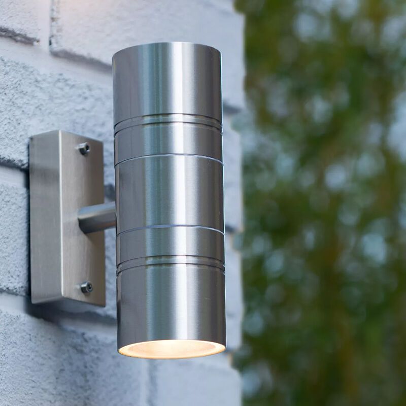 Chrome up down wall light modern, Arne, IP44