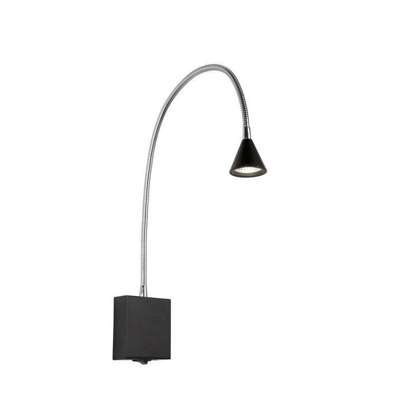 Black wall light modern, Buddy, 3W, 4000K LED, with switch Black wall light modern, Buddy, 3W, 4000K LED, with switch