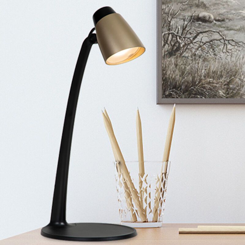 Brass desk lamp classic, Ludo, 4,5W, 3000K LED, with switch
