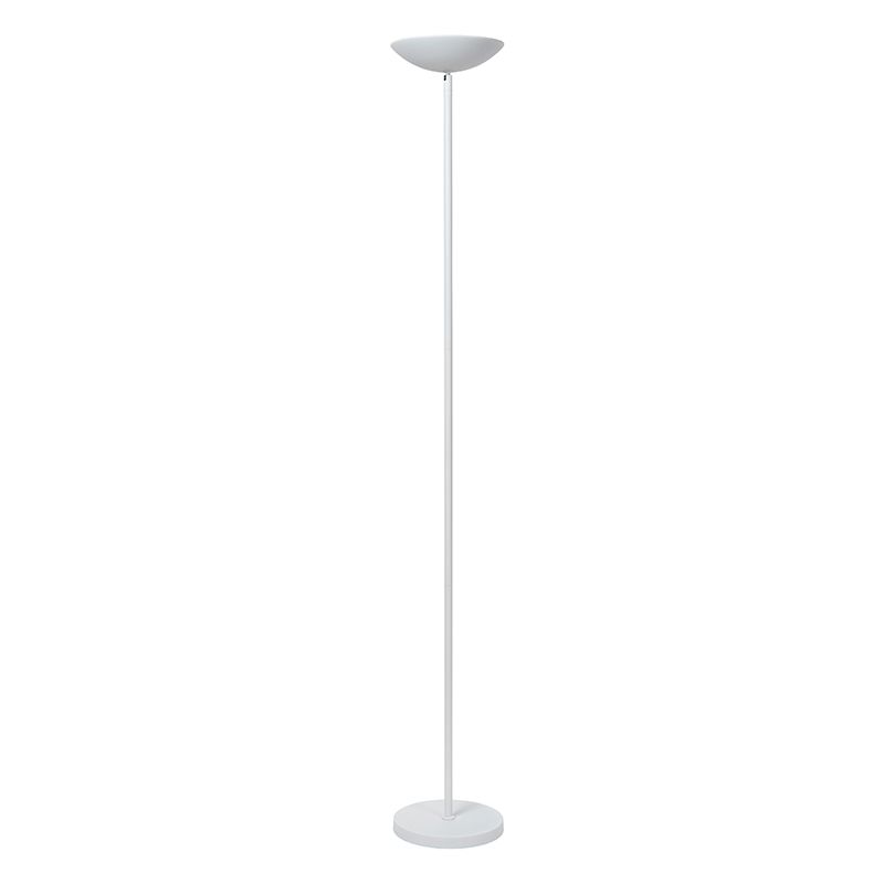 White reading floor lamp modern, Zenith, 20W, 3000K LED, with touch dimmer
