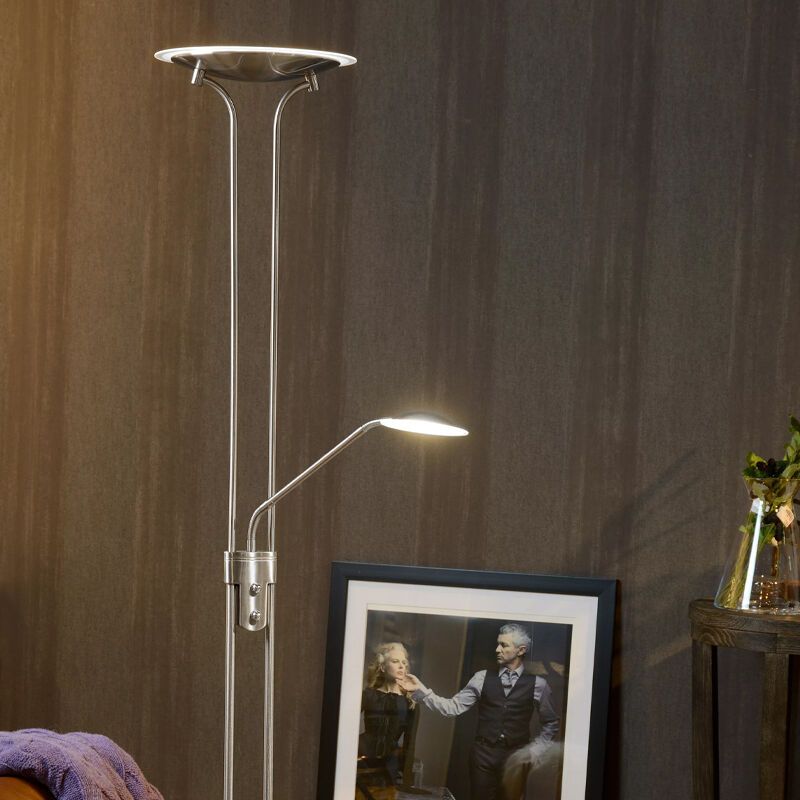 Chrome reading floor lamp modern, Champion, 20W, 3000K LED Chrome reading floor lamp modern, Champion, 20W, 3000K LED