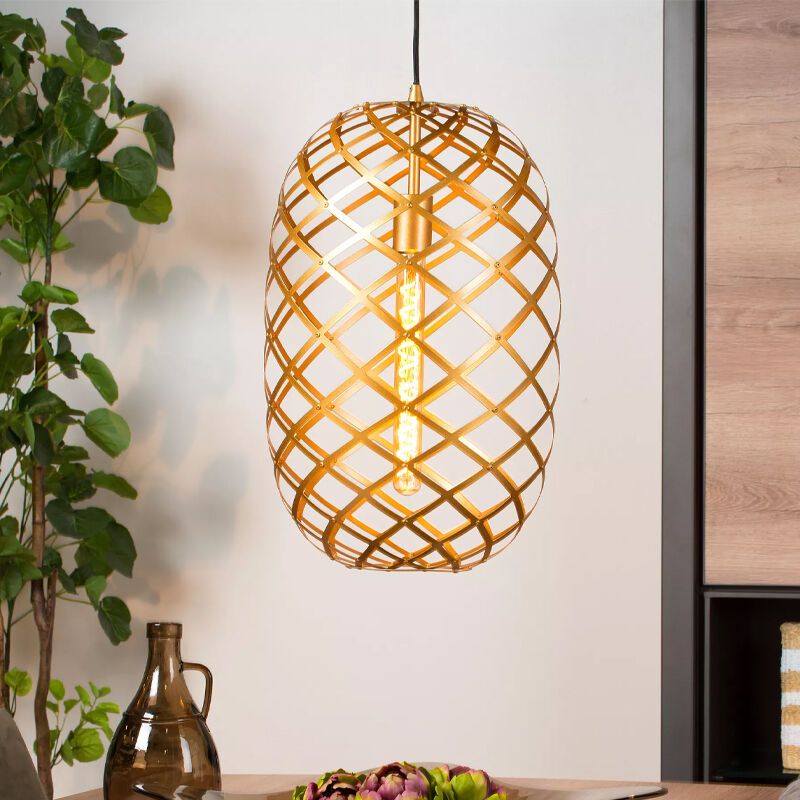 Golden pendant light modern, Wolfram