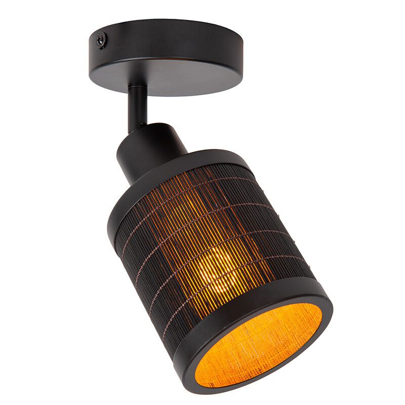 Bamboo ceiling spotlight black, Tagalog