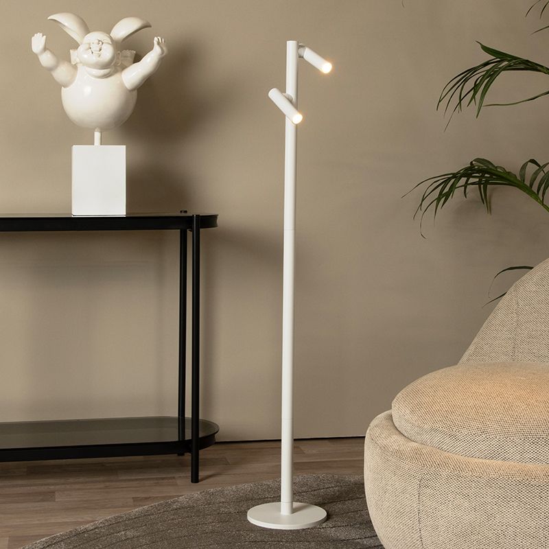 White rechargeable floor lamp modern, Antrim, 2,2W, 2700K LED, IP54, with touch dimmer