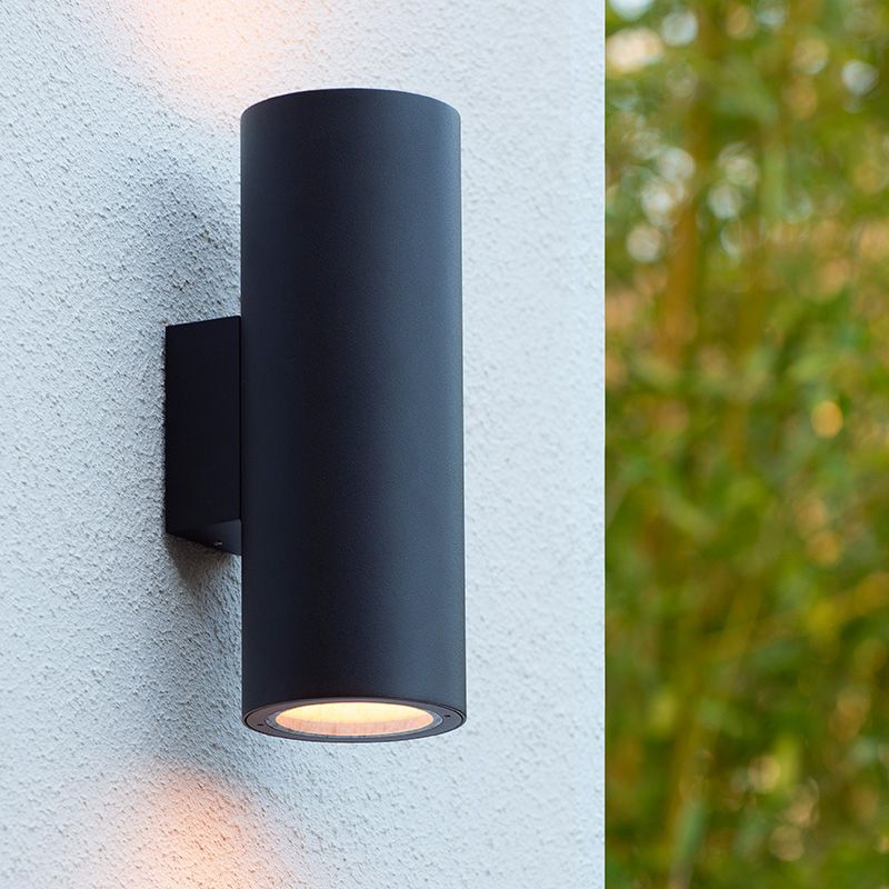 Black up down wall light modern, Volantis, IP54 Black up down wall light modern, Volantis, IP54