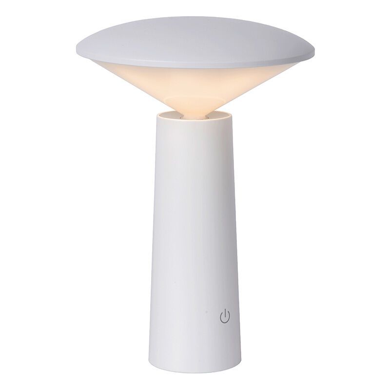 White outdoor table lamp modern, Jive, 4W, warm to cold white adjustable LED, IP44, with switch