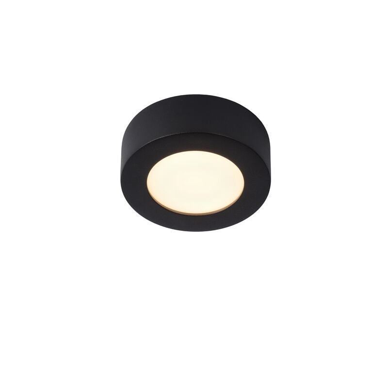 Black flush ceiling light modern, Brice, 8W, 3000K LED, IP44
