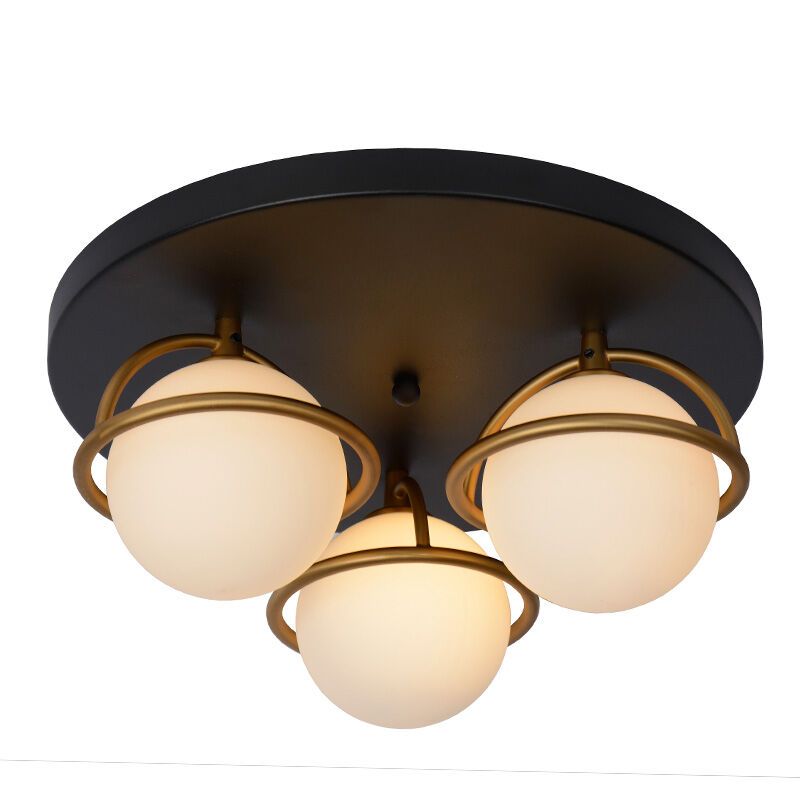 Black bathroom ceiling light classic, Isobel, IP44