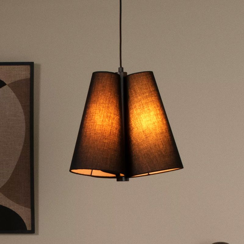 Black pendant light fabric, Gregory Black pendant light fabric, Gregory