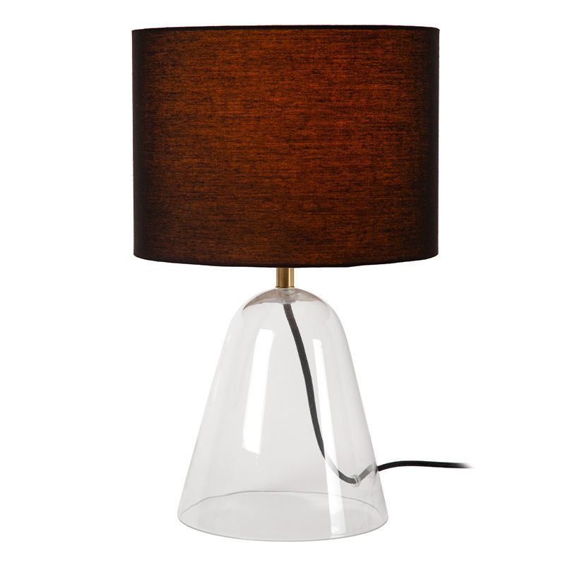 Black table lamp modern, Campana, with switch