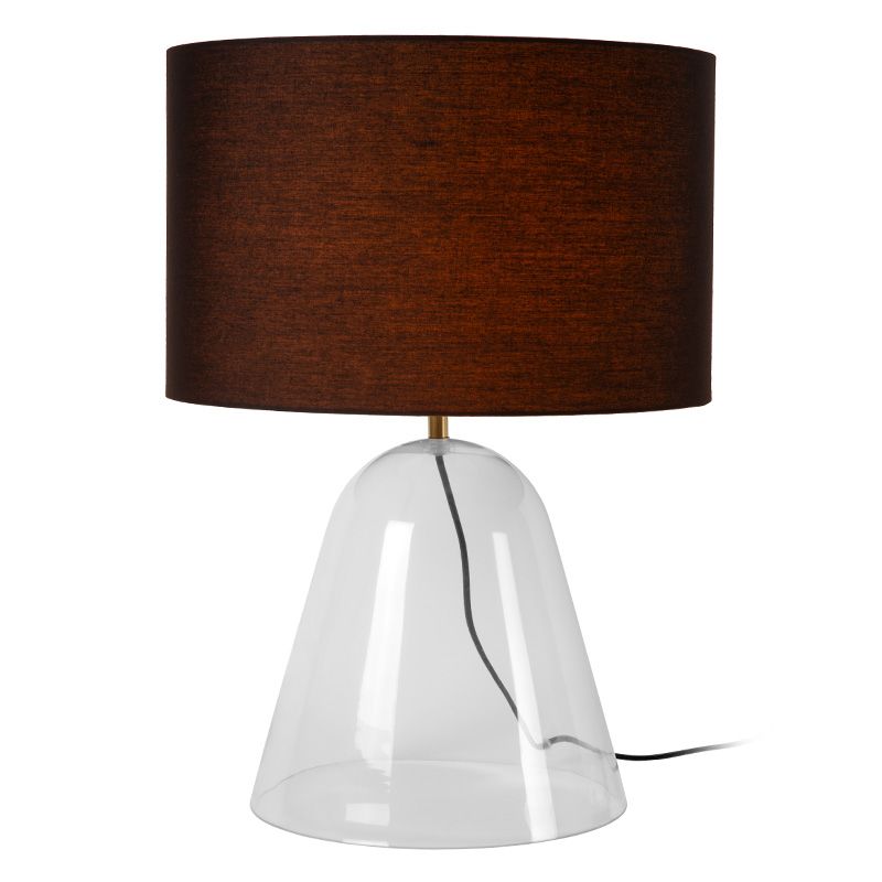 Black table lamp modern, Campana, with switch