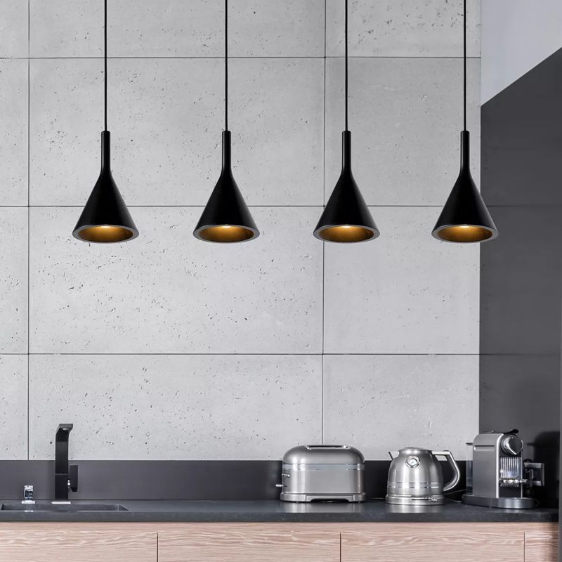 Concrete pendant light black, Gipsy