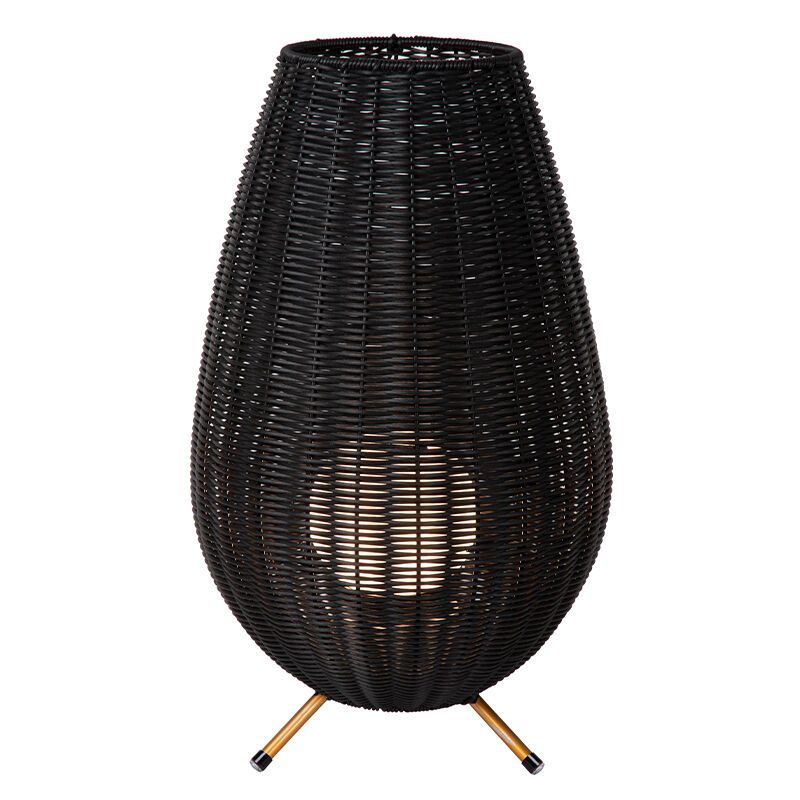 Black outdoor table lamp rustic, Colin, 3W, 3000K LED, IP44, 3-step dimmable Black outdoor table lamp rustic, Colin, 3W, 3000K LED, IP44, 3-step dimmable