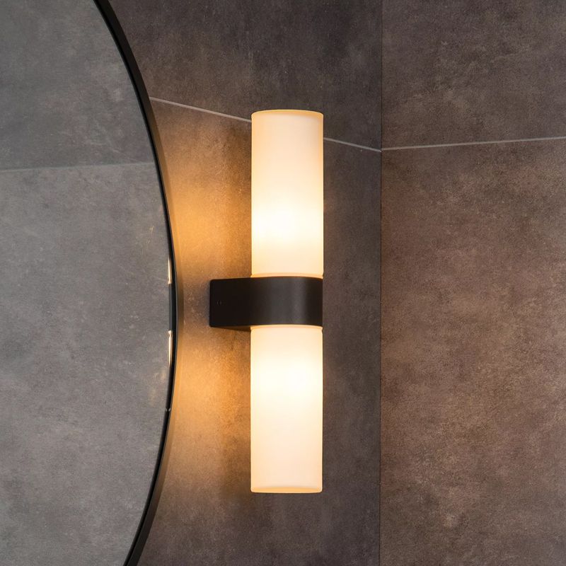 Black up down wall light classic, Jesse, IP44