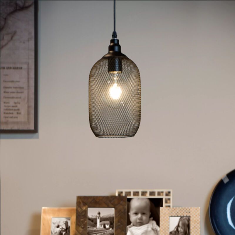 Black pendant light retro, Mesh