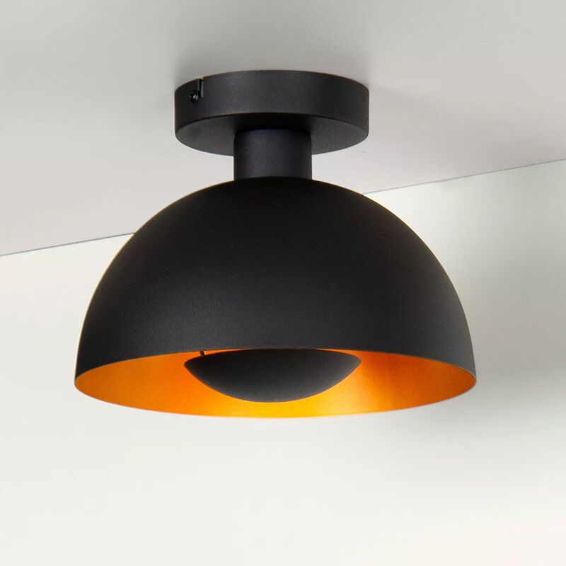 Black flush ceiling light modern, Siemon