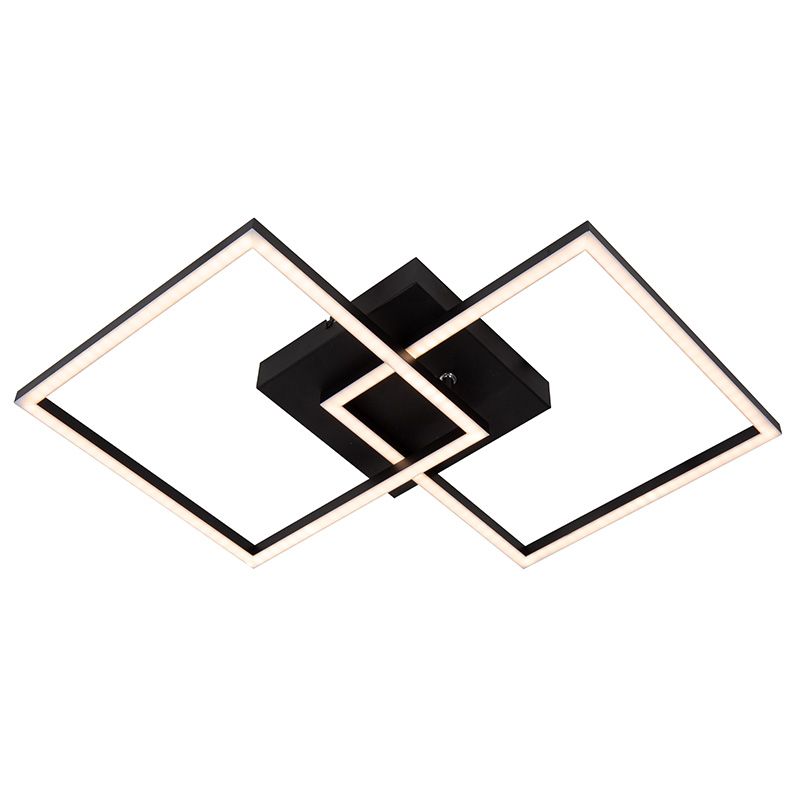 Black flush ceiling light modern, Arianne, 23W, white switch LED Black flush ceiling light modern, Arianne, 23W, white switch LED