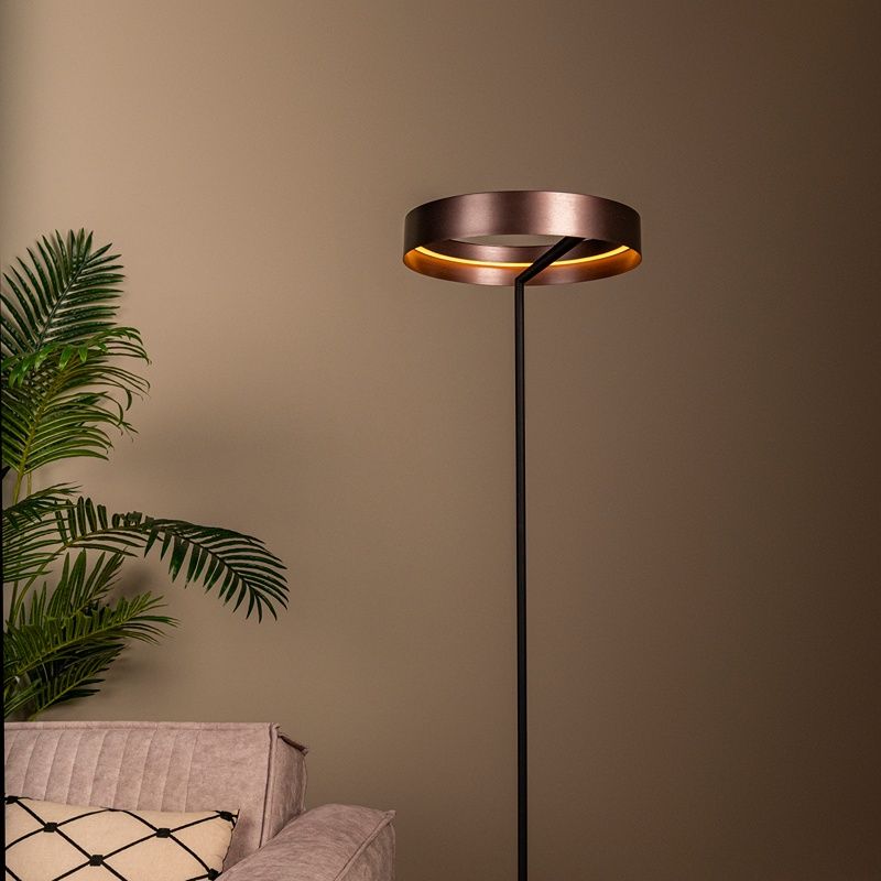 Bronze floor lamp modern, Leonard, 24W, 3000K LED, with switch Bronze floor lamp modern, Leonard, 24W, 3000K LED, with switch