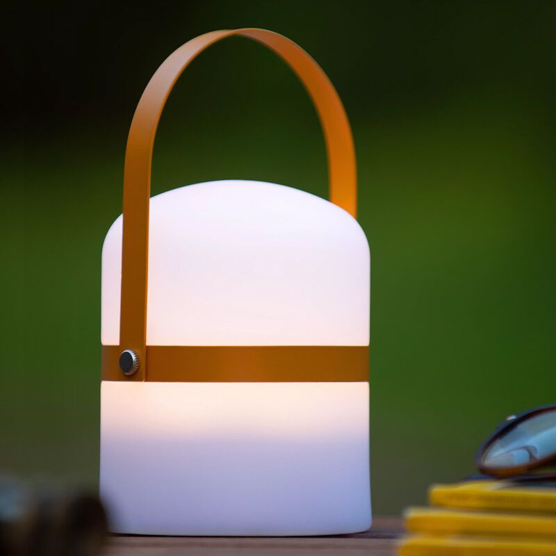 Brown out door table lamp modern, Little Joe, 3W, 2700K LED, IP44, with switch