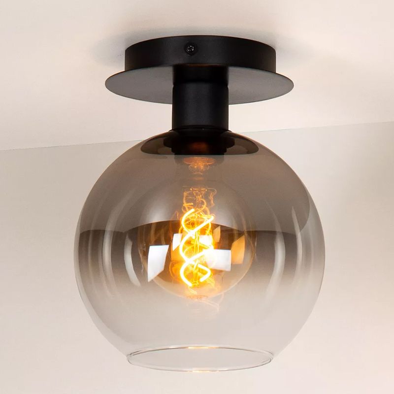 Grey flush ceiling light retro, Marius Grey flush ceiling light retro, Marius
