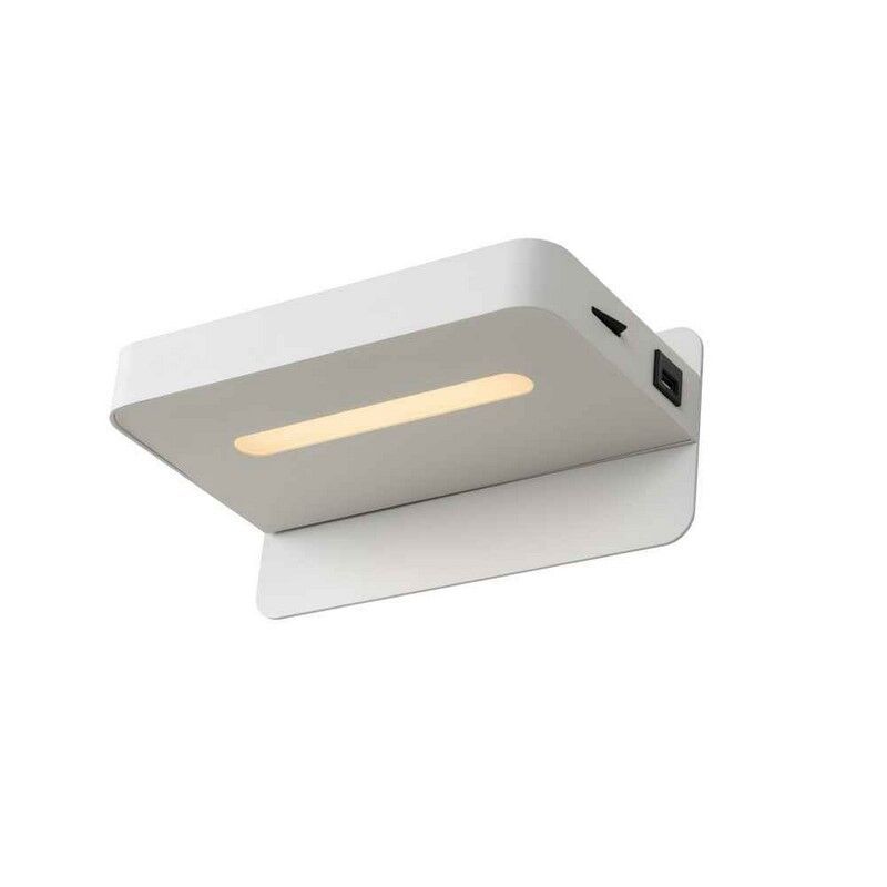 White wall light modern, Atkin, 5W, 2700K LED, with switch