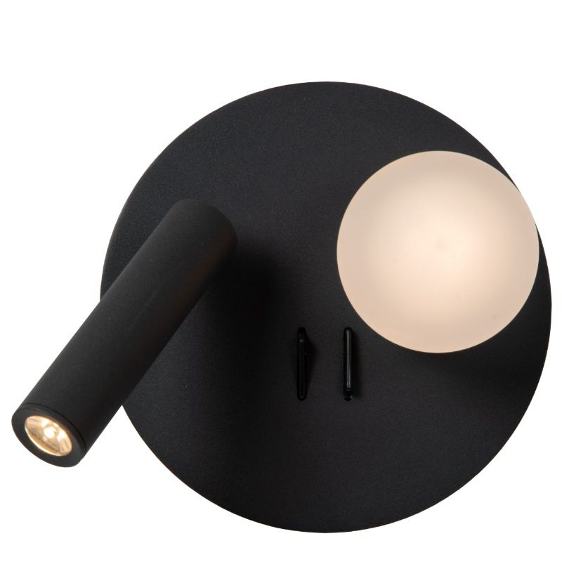 Black bedside lamp modern, Matiz, 3,5W, 3000K LED, with switch Black bedside lamp modern, Matiz, 3,5W, 3000K LED, with switch