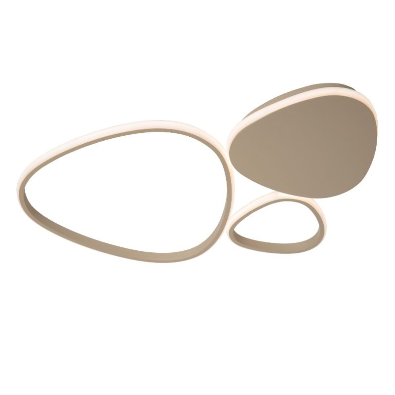 Taupe flush ceiling light modern, Samling, 30W, white switch LED