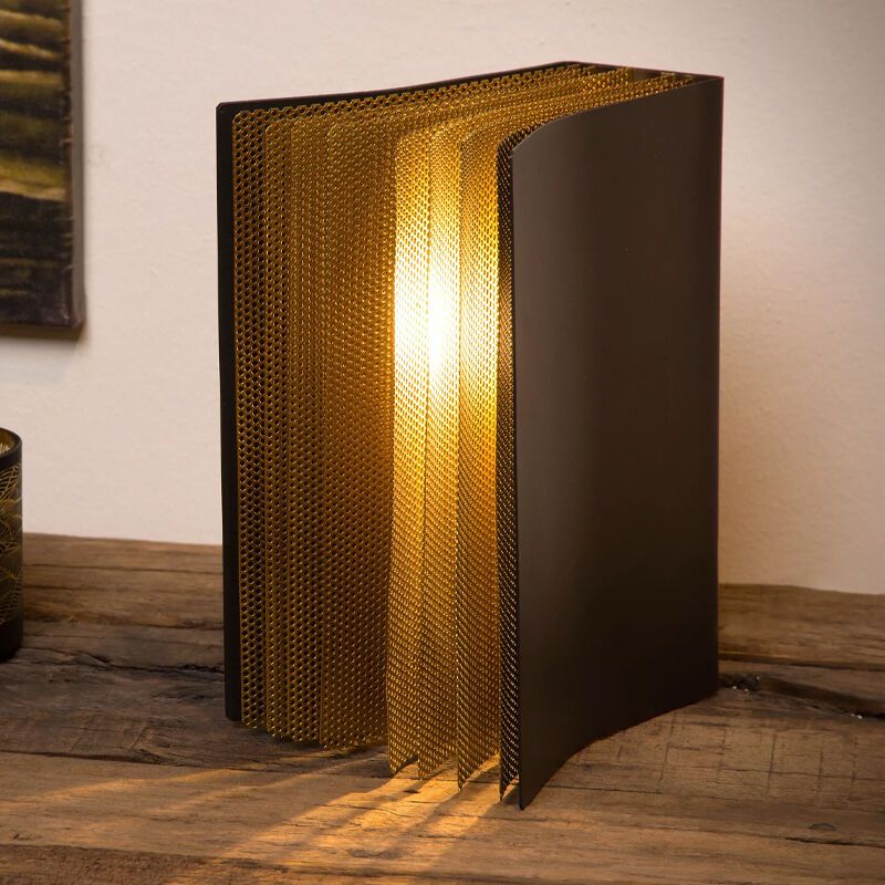 Golden table lamp retro, Extravaganza Livret, with switch