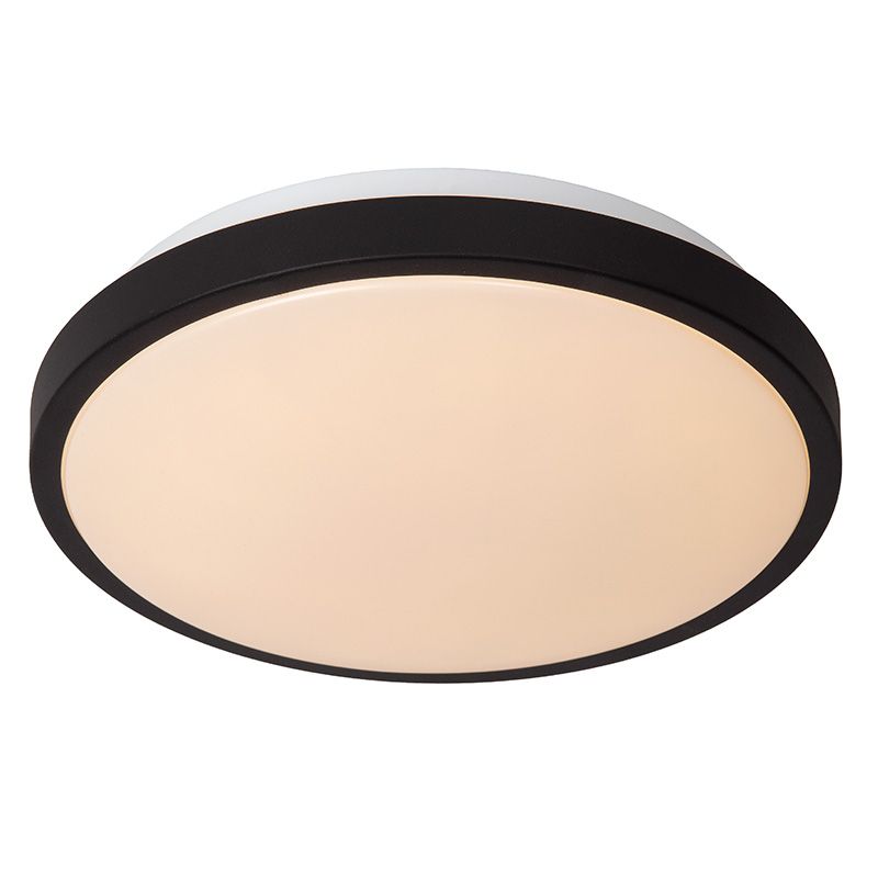 Black bathroom ceiling light modern, Dasher, 12W, 2700K LED, IP44
