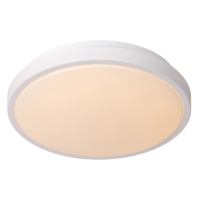 White bathroom ceiling light modern, Dasher, 12W, 2700K LED, IP44