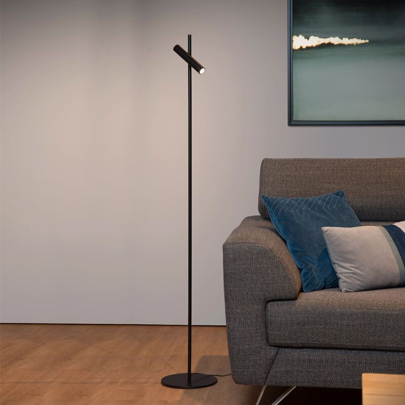 Black reading floor lamp modern, Philon, 4,5W, 3000K LED, with touch dimmer Black reading floor lamp modern, Philon, 4,5W, 3000K LED, with touch dimmer