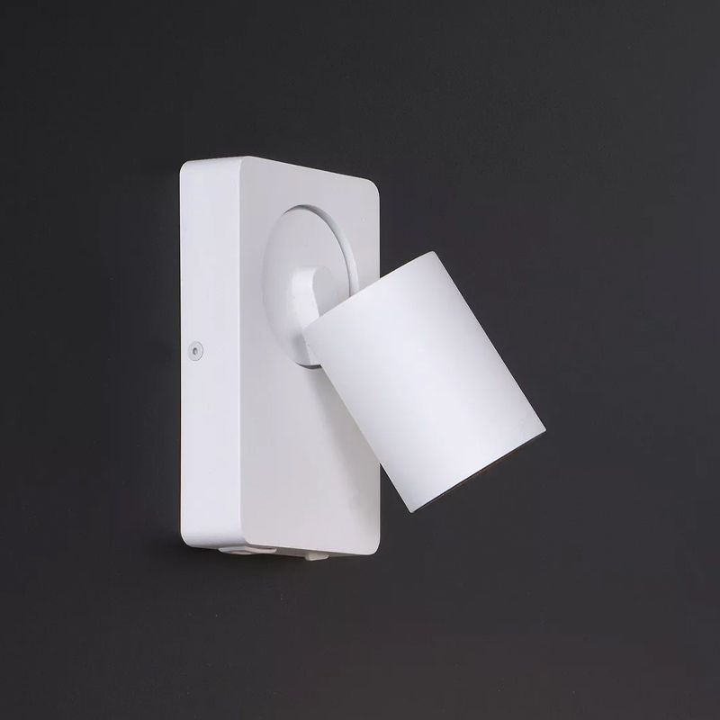 White wall spotlight modern, Nigel, with switch