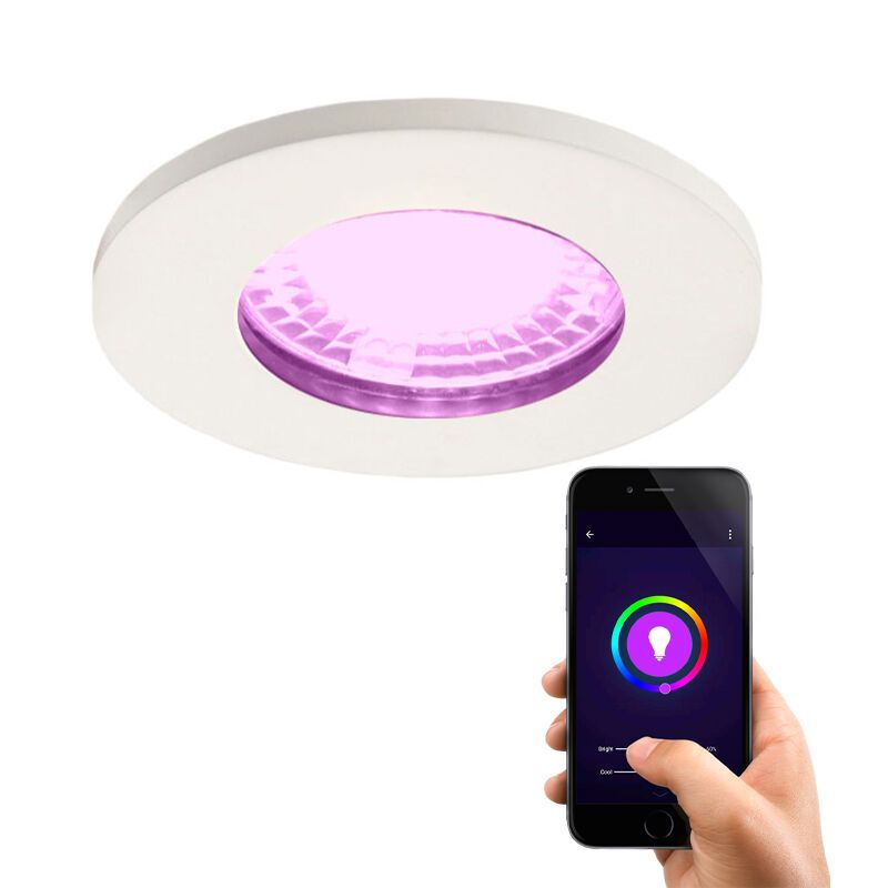 Modern smart downlight white, Jule, IP65, 4.5W, RGBW