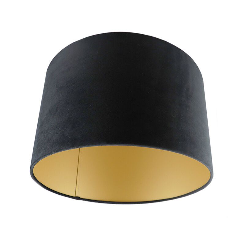 Black Velor lampshade Madelyn, Fabric, Modern Black Velor lampshade Madelyn, Fabric, Modern