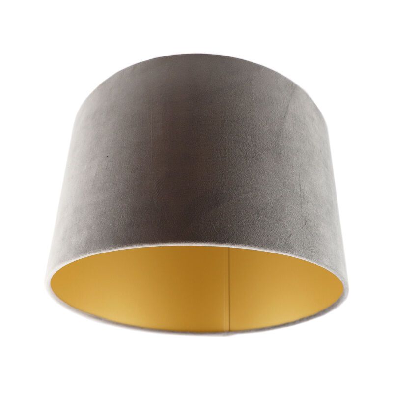 Grey Velor lampshade Madelyn, Fabric, Modern Grey Velor lampshade Madelyn, Fabric, Modern