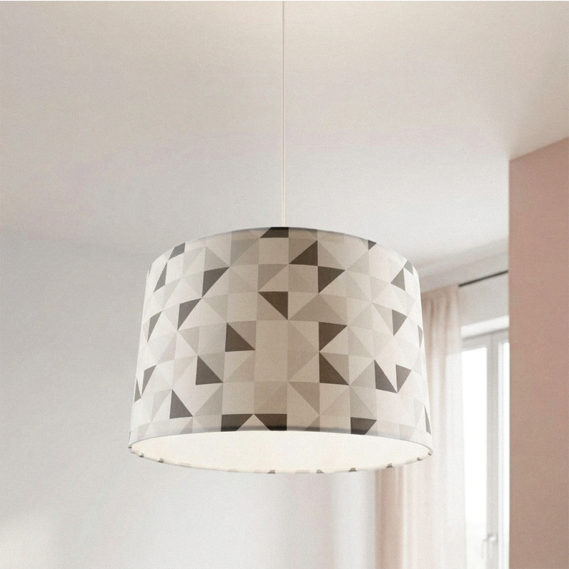 Modern kids pendant light grey, Diamonds