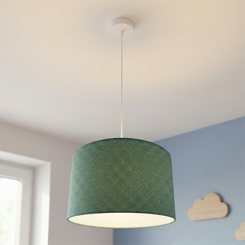 Modern kids pendant light green, Rounds
