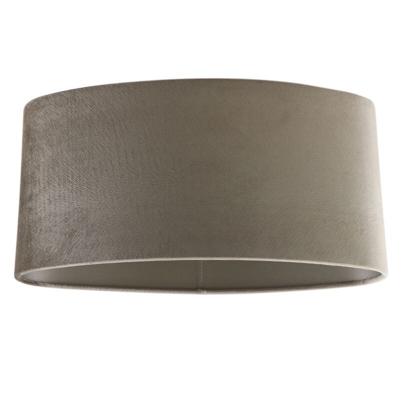 40 cm oval velvet lamp shade taupe, Rody