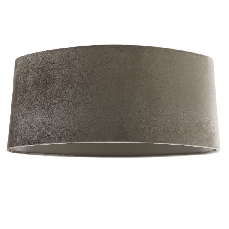 50 cm oval velvet lamp shade taupe, Rody