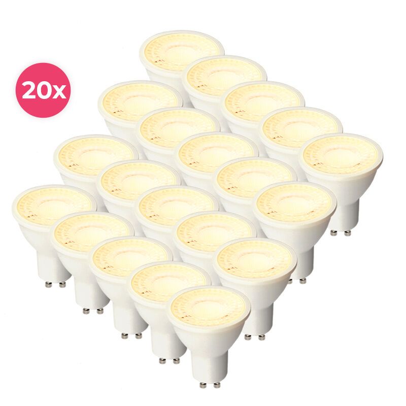20-pack white GU10 LED spot Antonie, 3W, 2700K