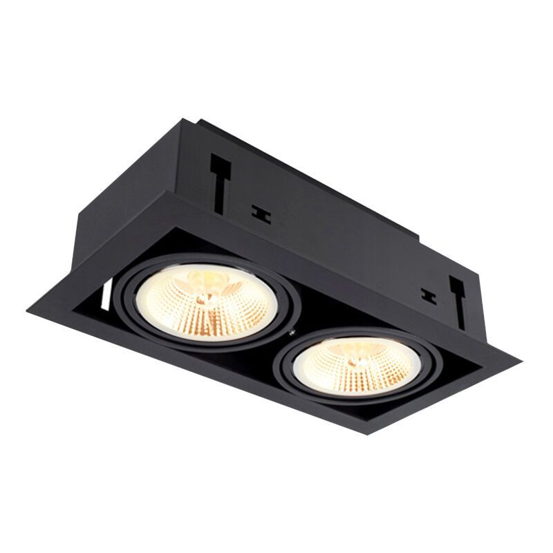 Aluminium recessed light black, Noreen