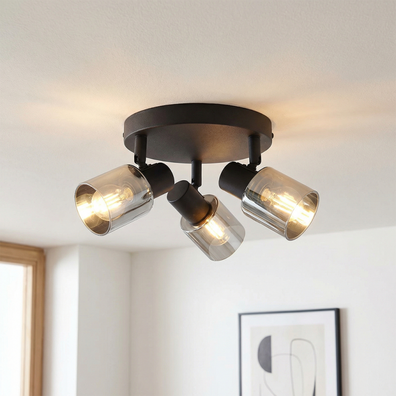 Modern ceiling spotlight grey, Aimy