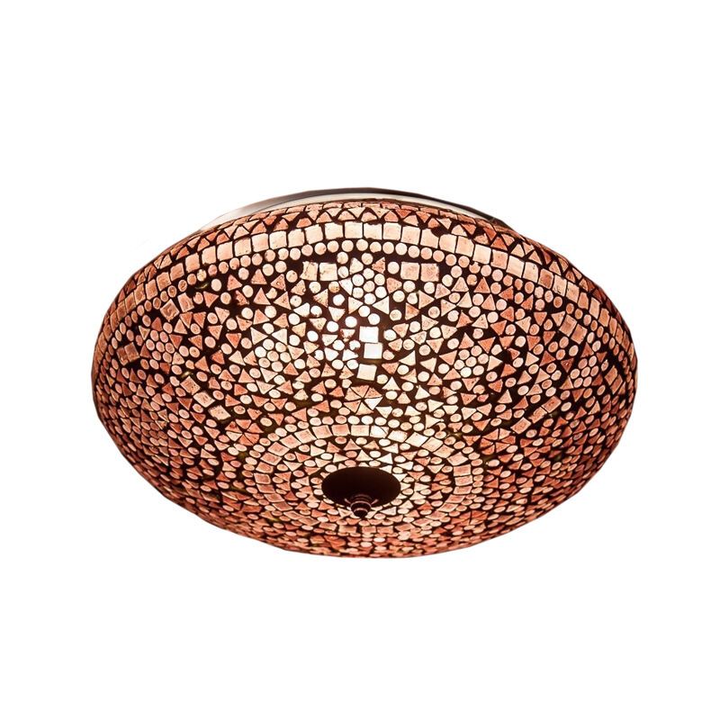 Purple oriental flush ceiling light mosaic, Louay