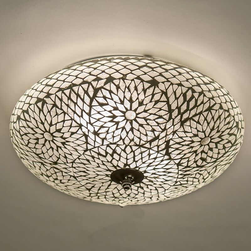 Transparent oriental flush ceiling light mosaic, Louay