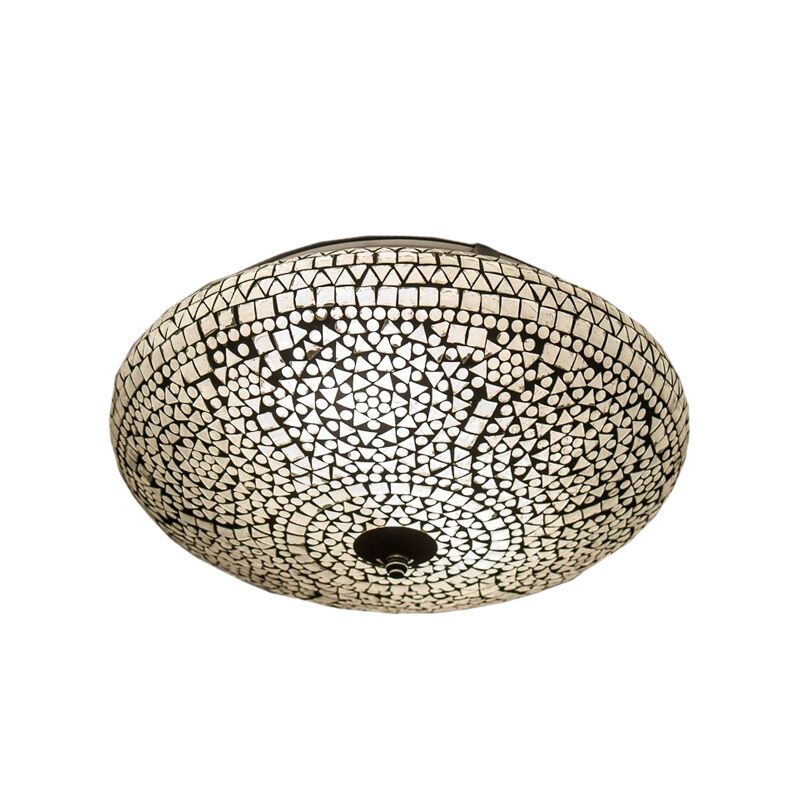 Transparent oriental flush ceiling light mosaic, Louay Transparent oriental flush ceiling light mosaic, Louay