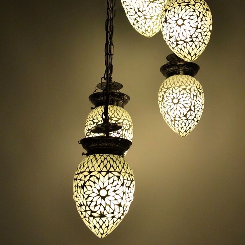 Transparent oriental pendant light mosaic, Amir Transparent oriental pendant light mosaic, Amir