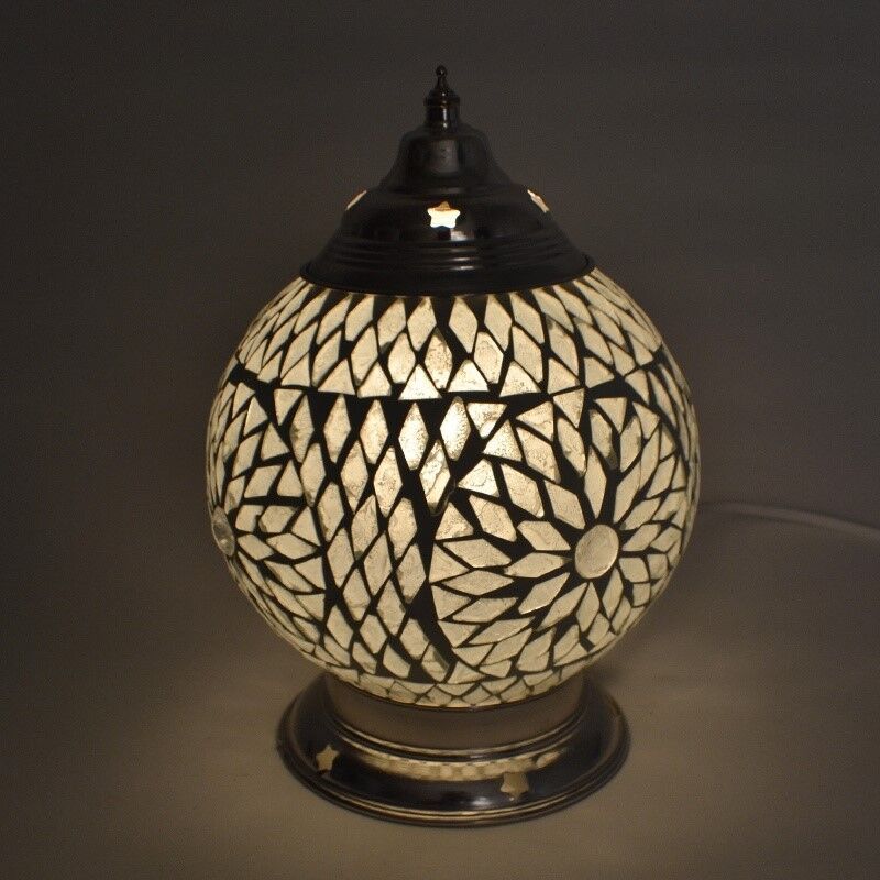 Transparent oriental table lamp mosaic, Sabri